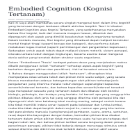 Embodied Cognition Summary in Indonesian