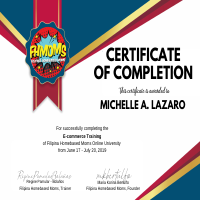 Certificate of Completion ( E-Commerce)