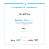 Unicef and Cartedo certification on Design thinking