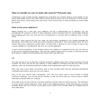 How to Handle an Out Of State Job Search? Resume Tips