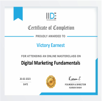 IIDE Digital Marketing Basics Certificate