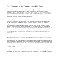 HOA Fees Article