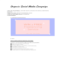 Organic Social Media Campaign