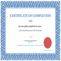 CSS Certificate