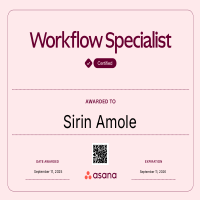 Asana workflow specialist