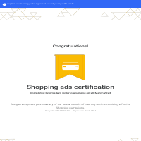 Google Shopping ads certification