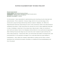 Noyes Elementary Work Project