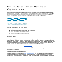 NXT token introduction