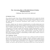 The Alarming Rise of Health-Related Online Misinformation