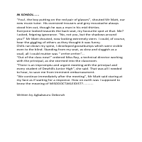 In SCHOOL- a flash fiction