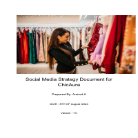 Content strategy for a fashion bran