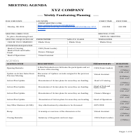 Meeting Agenda