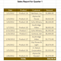 MS Excel Application Project 1