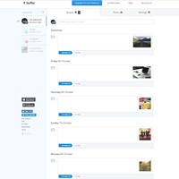 Scheduled posts through Buffer