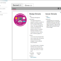 Managing WordPress Badge