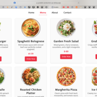 Grubbin menu page
