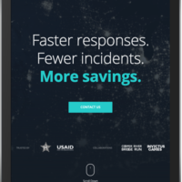 Homepage for a security startup