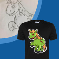 Vector Illustration for T-shirt ( free-hand drawing)