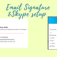 email signature and skype set-up