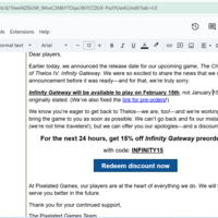 Email marketing: apology email to customers