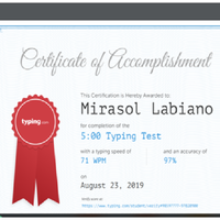 Certificate of Accomplishment