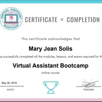 COC for completing VA course