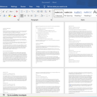 A data entry into a Microsoft word 