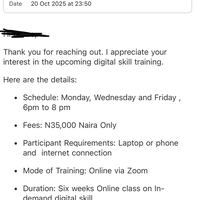 Sample Professional Email Communication