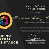 Certificate of Completion Freelancing Course