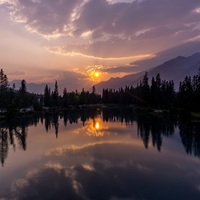 Banff Sunset over the Bow River