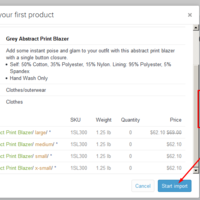 Shopify Bulk sport products