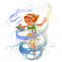 Meadow Fairy Mascot Illustration