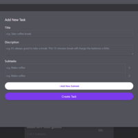 Task management webApp/ add new task