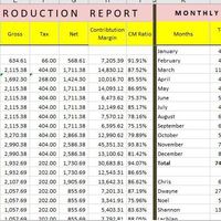 Production Report Summary per Technician