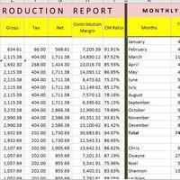 Production Report Summary per Technician