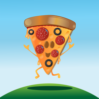 A happy Pizza