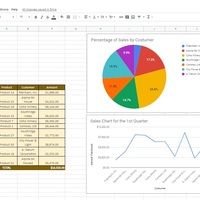 I build a report on Sales(Line Graph and Pie Graph).