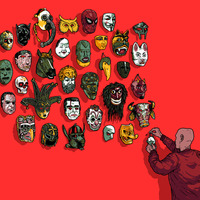 Masks, digital illustration