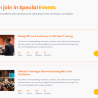 Upcoming event layout module