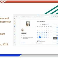 A date and Time for Interview