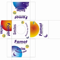 Packaging of a tissue box for promotion