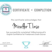 English course Certificate