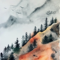 Watercolor landscape