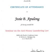 ANTI MONEY LAUNERING LAW