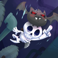 Promo Art for Konami's Skelattack