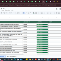 Data entry on deep cleaning