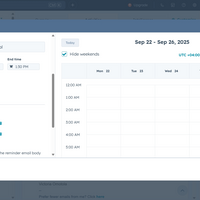 Scheduling a follow-up meeting on HubSpot