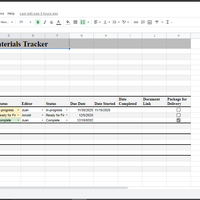 Created Project Management Tracker using Google Sheets