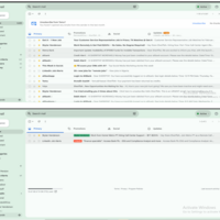 Before and after organizing Gmail inbox