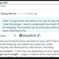 Assisting a customer with their order using zen desk